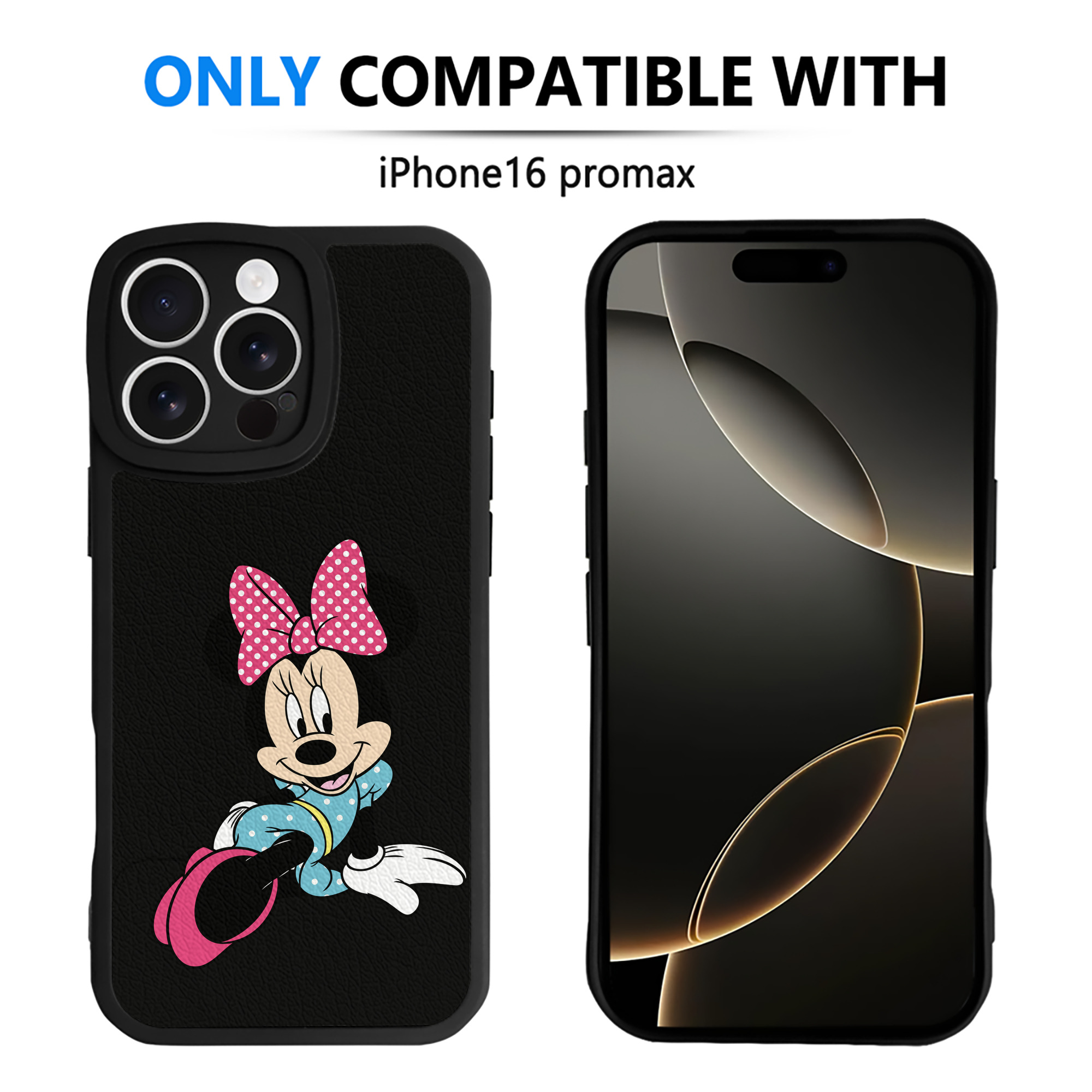 （画像用） ミッキーマウス Mickey Mouse 【iPhone 16シリーズ対応】シリコンスマホケース（レザー調） 材質：シリコン